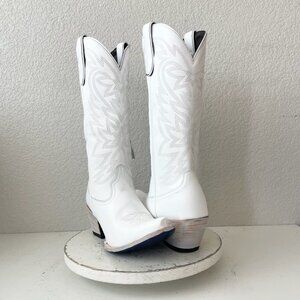 Lane MEGAN MORONEY Cowboy Boots Smokeshow Womens 11 White Western Cowgirl Tall